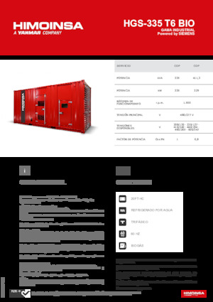 Generatoare de curent pe benzină HIMOINSA HGS-335 T6 BIO