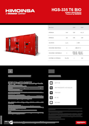 Generatoare de curent pe benzină HIMOINSA HGS-335 T6 BIO