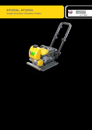 Plăci vibratoare cu o singură direcție Wacker Neuson AP1850e