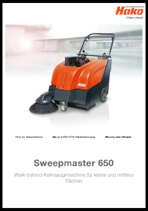 Măturători stradale controlate manual Hako Sweepmaster B 650