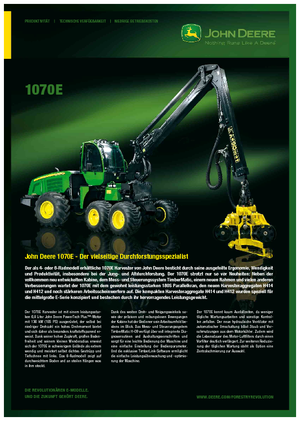 Utilaje de recoltat bușteni John Deere 1070 E