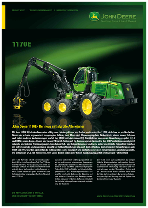 Utilaje de recoltat bușteni John Deere 1170 E