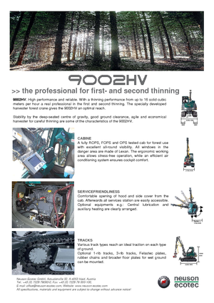 Utilaje de recoltat bușteni Neuson-Ecotec 9002 HV