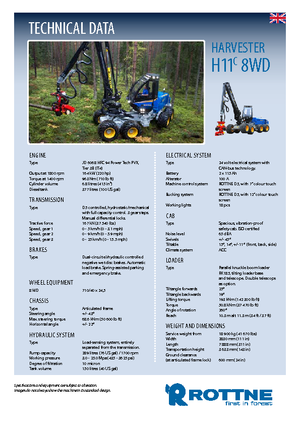 Utilaje de recoltat bușteni Rottne H 11 C