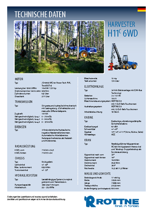 Utilaje de recoltat bușteni Rottne H 11 C