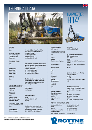 Utilaje de recoltat bușteni Rottne H 14 C