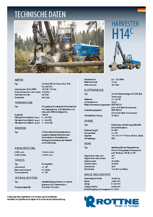Utilaje de recoltat bușteni Rottne H 14 C