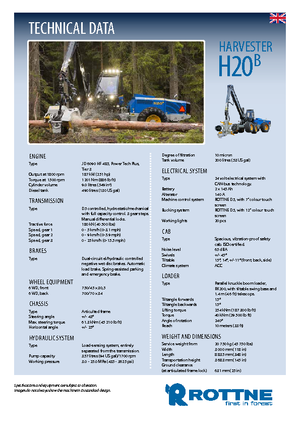 Utilaje de recoltat bușteni Rottne H 20 B