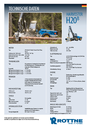 Utilaje de recoltat bușteni Rottne H 20 B