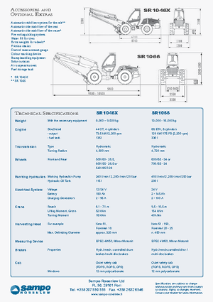 Utilaje de recoltat bușteni Sampo Rosenlew SR 1046 X