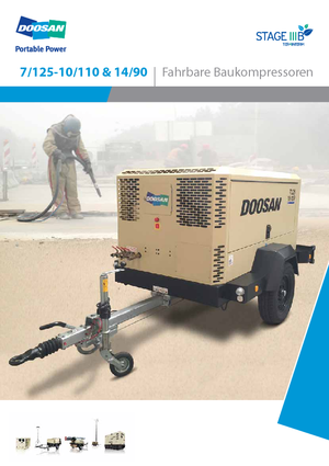 Compresoare de aer portabile - diesel, electrice, pe benzină Doosan 10/110