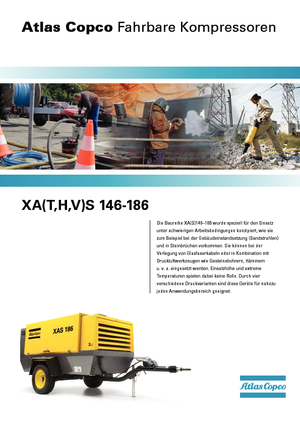 Compresoare de aer portabile - diesel, electrice, pe benzină Atlas Copco XAHS 186 Dd