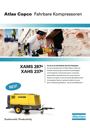 Compresoare de aer portabile - diesel, electrice, pe benzină Atlas Copco XAHS 237 CD