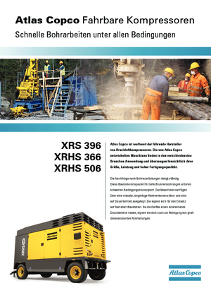 Compresoare de aer portabile - diesel, electrice, pe benzină Atlas Copco XRS 396 CD