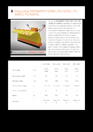 Pluguri de zăpadă pentru autostradă Pronar PU-S30HL 