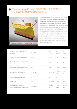 Pluguri de zăpadă pentru autostradă Pronar PU-S30HL 