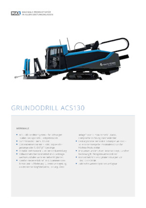 Foreză orizontală dirijată TRACTO-Technik Grundodrill ACS 130