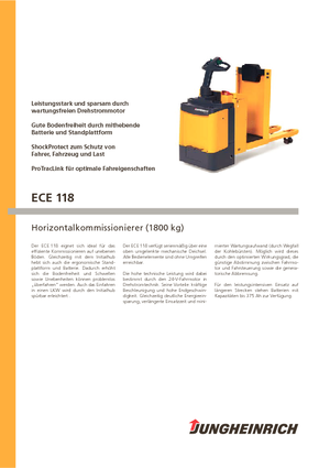 Order pickers (preparatoare de comenzi) Jungheinrich ECE 118