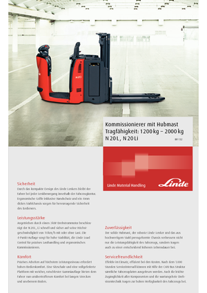 Order pickers (preparatoare de comenzi) Linde N20L