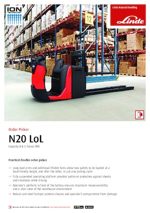 Order pickers (preparatoare de comenzi) Linde N20LoL