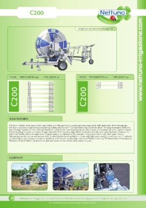 Tambururi pentru înfășurat furtunul Nettuno C200 125/220