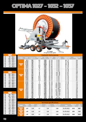 Tambururi pentru înfășurat furtunul IRRIFRANCE Optima 1037 Boggie 135/390