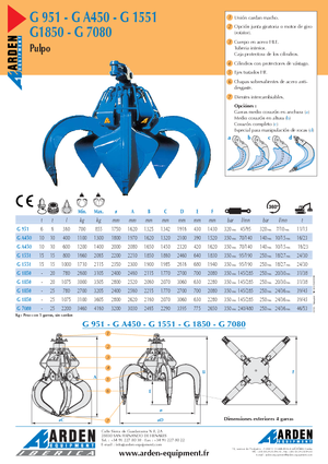 Graifăre hidraulice Arden G 951