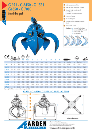Graifăre hidraulice Arden G 7080