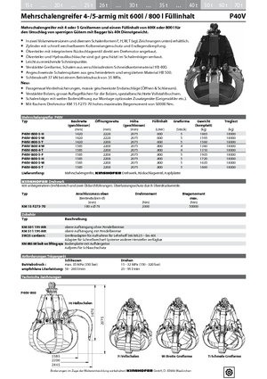 Graifăre hidraulice Kinshofer P 40 V 800-5 F