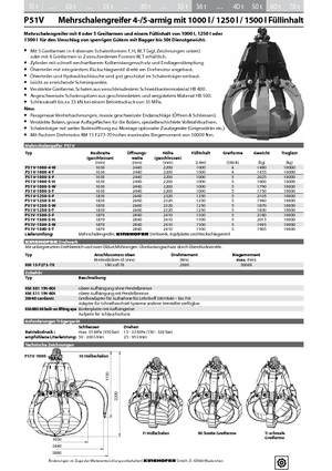 Graifăre hidraulice Kinshofer P 51 V 1000-4 T