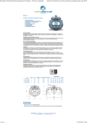 Graifăre hidraulice Idrobenne PFO 5/600 P