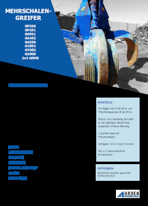 Graifăre hidraulice Arden GA550