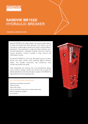 Ciocane hidraulice Sandvik BR1322i