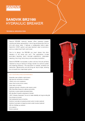 Ciocane hidraulice Sandvik BR2166i