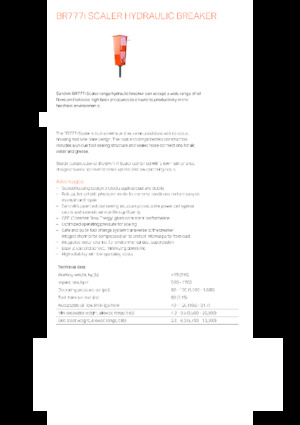 Ciocane hidraulice Sandvik BR777i Scaler