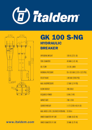 Ciocane hidraulice Italdem GK 100 S-NG