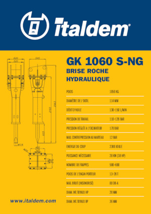 Ciocane hidraulice Italdem GK 1060 S-NG