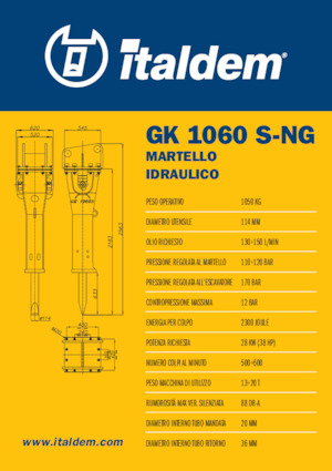 Ciocane hidraulice Italdem GK 1060 S-NG