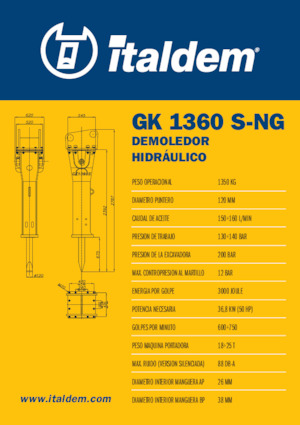 Ciocane hidraulice Italdem GK 1360 S-NG