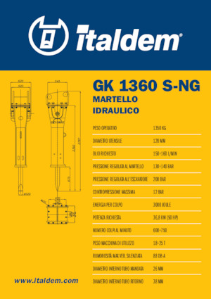 Ciocane hidraulice Italdem GK 1360 S-NG