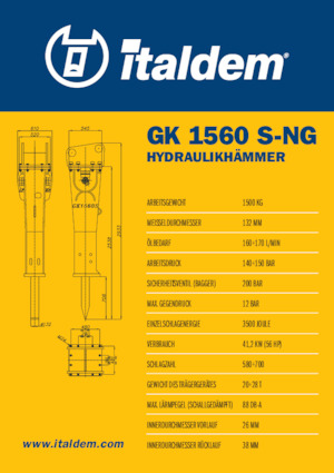 Ciocane hidraulice Italdem GK 1560 S-NG