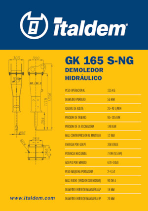 Ciocane hidraulice Italdem GK 165 S-NG