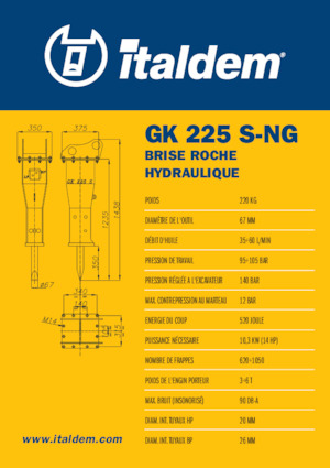 Ciocane hidraulice Italdem GK 225 S-NG