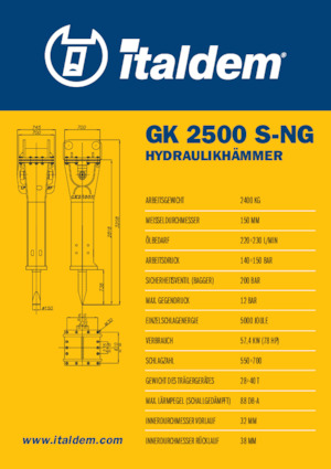 Ciocane hidraulice Italdem GK 2500 S-NG