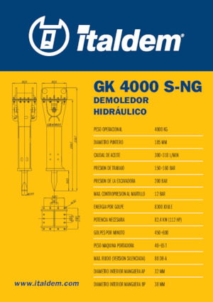 Ciocane hidraulice Italdem GK 4000 S-NG