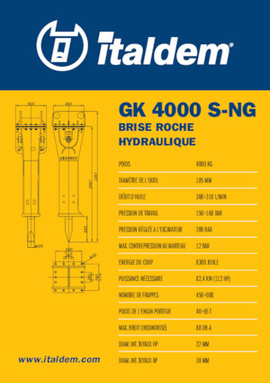 Ciocane hidraulice Italdem GK 4000 S-NG