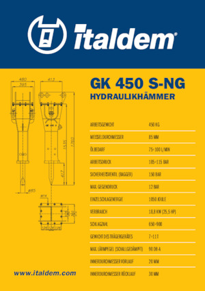Ciocane hidraulice Italdem GK 450 S-NG