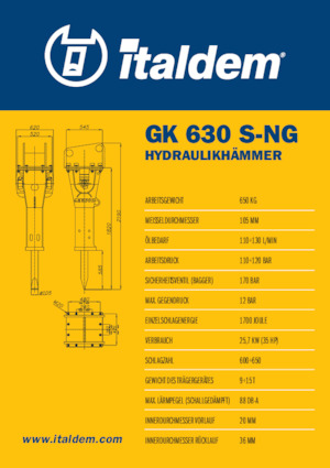 Ciocane hidraulice Italdem GK 630 S-NG