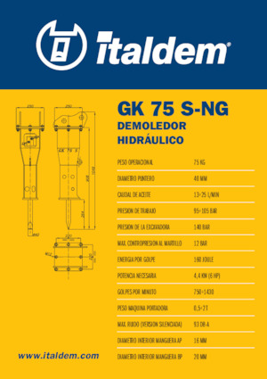 Ciocane hidraulice Italdem GK 75 S-NG