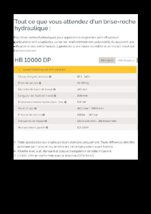 Ciocane hidraulice Epiroc HB 10000 DP
